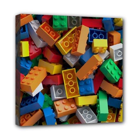 Lego, Toy Block, Colorfulness, Kids Mini Canvas 8  x 8  (Stretched) from ArtsNow.com