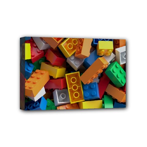 Lego, Toy Block, Colorfulness, Kids Mini Canvas 6  x 4  (Stretched) from ArtsNow.com