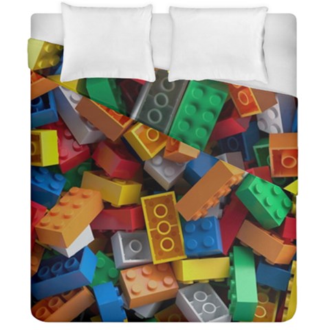 Lego, Toy Block, Colorfulness, Kids Duvet Cover Double Side (California King Size) from ArtsNow.com