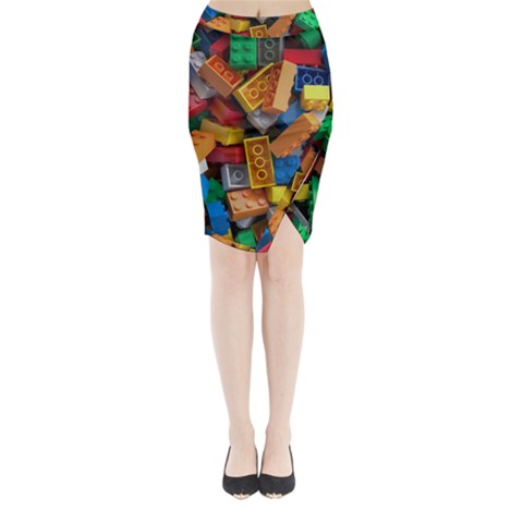 Lego, Toy Block, Colorfulness, Kids Midi Wrap Pencil Skirt from ArtsNow.com