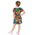 Kids  Short Sleeve Velvet Dress 