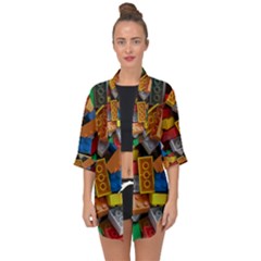 Open Front Chiffon Kimono 