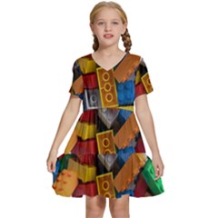 Kids  Short Sleeve Tiered Mini Dress 