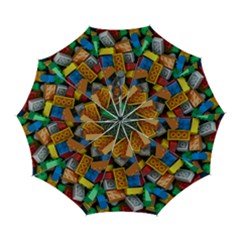 Lego, Toy Block, Colorfulness, Kids Automatic Folding Umbrella with Case (Large) from ArtsNow.com