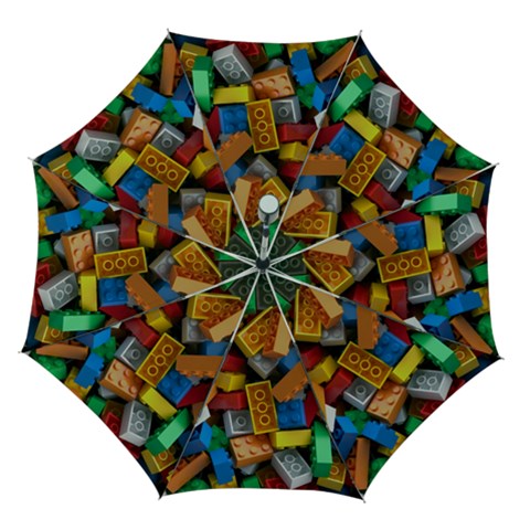 Lego, Toy Block, Colorfulness, Kids Automatic Folding Umbrella with Case (Medium) from ArtsNow.com