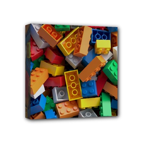 Lego, Toy Block, Colorfulness Mini Canvas 4  x 4  (Stretched) from ArtsNow.com