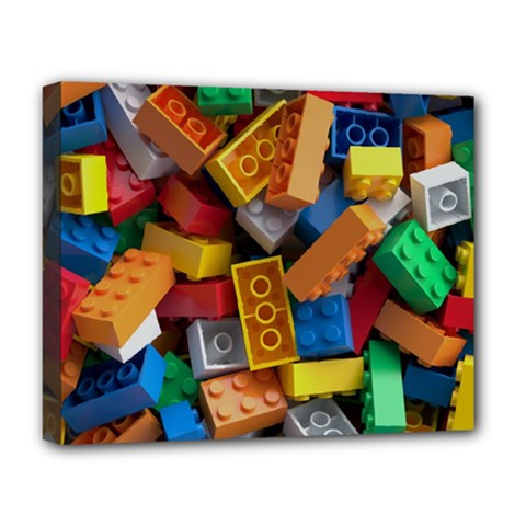 Lego, Toy Block, Colorfulness Deluxe Canvas 20  x 16  (Stretched) from ArtsNow.com