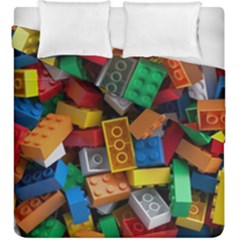 Lego, Toy Block, Colorfulness Duvet Cover Double Side (King Size) from ArtsNow.com