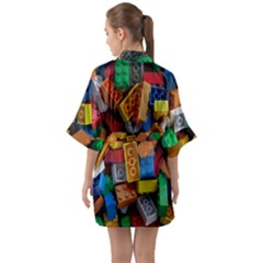 Half Sleeve Satin Kimono  