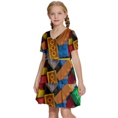 Kids  Short Sleeve Tiered Mini Dress 