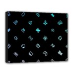 Noice, Dark, Gamer, Games, Gaming, Logo Canvas 14  x 11  (Stretched)