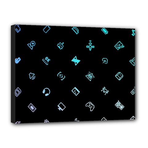 Noice, Dark, Gamer, Games, Gaming, Logo Canvas 16  x 12  (Stretched) from ArtsNow.com