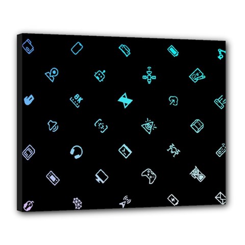 Noice, Dark, Gamer, Games, Gaming, Logo Canvas 20  x 16  (Stretched) from ArtsNow.com