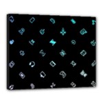 Noice, Dark, Gamer, Games, Gaming, Logo Canvas 20  x 16  (Stretched)