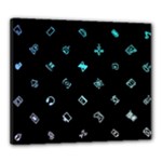 Noice, Dark, Gamer, Games, Gaming, Logo Canvas 24  x 20  (Stretched)