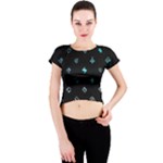 Noice, Dark, Gamer, Games, Gaming, Logo Crew Neck Crop Top