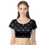 Noice, Dark, Gamer, Games, Gaming, Logo Short Sleeve Crop Top