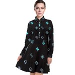 Noice, Dark, Gamer, Games, Gaming, Logo Long Sleeve Chiffon Shirt Dress