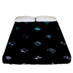 Noice, Dark, Gamer, Games, Gaming, Logo Fitted Sheet (Queen Size)