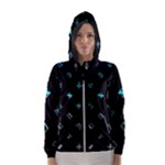 Noice, Dark, Gamer, Games, Gaming, Logo Women s Hooded Windbreaker