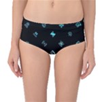 Noice, Dark, Gamer, Games, Gaming, Logo Mid-Waist Bikini Bottoms