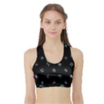 Noice, Dark, Gamer, Games, Gaming, Logo Sports Bra with Border