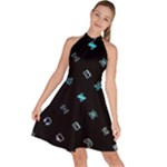 Noice, Dark, Gamer, Games, Gaming, Logo Sleeveless Halter Neck A-Line Dress