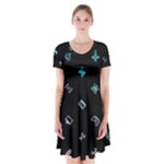 Noice, Dark, Gamer, Games, Gaming, Logo Short Sleeve V-neck Flare Dress