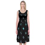 Noice, Dark, Gamer, Games, Gaming, Logo Midi Sleeveless Dress