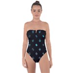 Noice, Dark, Gamer, Games, Gaming, Logo Tie Back One Piece Swimsuit