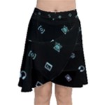 Noice, Dark, Gamer, Games, Gaming, Logo Chiffon Wrap Front Skirt