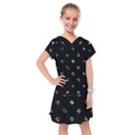 Noice, Dark, Gamer, Games, Gaming, Logo Kids  Drop Waist Dress