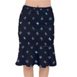 Noice, Dark, Gamer, Games, Gaming, Logo Short Mermaid Skirt