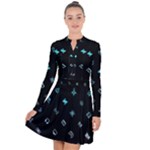 Noice, Dark, Gamer, Games, Gaming, Logo Long Sleeve Panel Dress