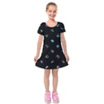 Noice, Dark, Gamer, Games, Gaming, Logo Kids  Short Sleeve Velvet Dress