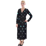 Noice, Dark, Gamer, Games, Gaming, Logo Velvet Maxi Wrap Dress