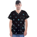 Noice, Dark, Gamer, Games, Gaming, Logo Men s V-Neck Scrub Top