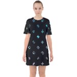 Noice, Dark, Gamer, Games, Gaming, Logo Sixties Short Sleeve Mini Dress