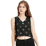 Noice, Dark, Gamer, Games, Gaming, Logo V-Neck Cropped Tank Top