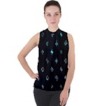 Noice, Dark, Gamer, Games, Gaming, Logo Mock Neck Chiffon Sleeveless Top