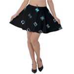 Noice, Dark, Gamer, Games, Gaming, Logo Velvet Skater Skirt