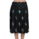 Noice, Dark, Gamer, Games, Gaming, Logo Velvet Flared Midi Skirt