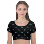 Noice, Dark, Gamer, Games, Gaming, Logo Velvet Short Sleeve Crop Top 