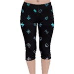 Noice, Dark, Gamer, Games, Gaming, Logo Velvet Capri Leggings 