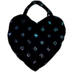 Noice, Dark, Gamer, Games, Gaming, Logo Giant Heart Shaped Tote