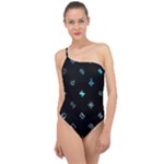 Noice, Dark, Gamer, Games, Gaming, Logo Classic One Shoulder Swimsuit