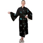 Noice, Dark, Gamer, Games, Gaming, Logo Maxi Velvet Kimono