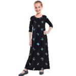 Noice, Dark, Gamer, Games, Gaming, Logo Kids  Quarter Sleeve Maxi Dress