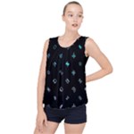 Noice, Dark, Gamer, Games, Gaming, Logo Bubble Hem Chiffon Tank Top