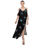 Noice, Dark, Gamer, Games, Gaming, Logo Maxi Chiffon Cover Up Dress